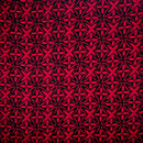 Red Alluring Watercolor Blossoms Rayon Poplin Fabric