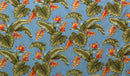 Monstera Banana Leaf Birds of Paradise Orange Ginger Upholstery Fabric | Islands Fabric