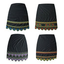 Samples of what you can do with Double Anthurium Embroidered Border Polyester Fabric