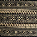 Brown colored Fijian Geometric Design Cotton Light Barkcloth Fabric