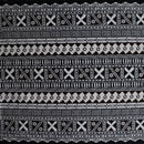 Dark Brown colored Fijian Geometric Design Cotton Light Barkcloth Fabric