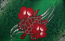 Green colored Hibiscus Turtle Tribal Assortment Polyester Sarong