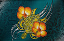 Teal colored Hibiscus Turtle Tribal Assortment Polyester Sarong