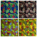 Swatches of Monsteras & Split Leaves Fabric