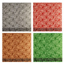 Swatches of Polynesian Hibiscus & Plumeria Flowers Traditional Tattoo Single Border Poly-Cotton Fabric