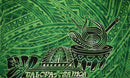 Green colored Talofa Samoa Kava Bowl Polyester Sarong