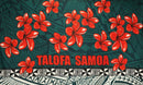 Hunter Green colored Talofa Samoa Plumeria Sarong | Islands Fabric