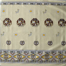 Beige colored Tonga Seal Double Border Light Barkcloth