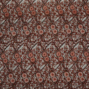 Brown colored Traditional Polynesian Fijian Print Cotton Light Barkcloth Fabric