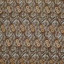 Gold colored Traditional Polynesian Fijian Print Cotton Light Barkcloth Fabric