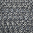 Grey colored Traditional Polynesian Fijian Print Cotton Light Barkcloth Fabric