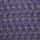 Purple colored Traditional Polynesian Fijian Print Cotton Light Barkcloth Fabric