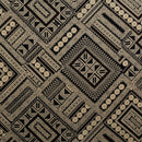 Brown colored Traditional Polynesian Geometric design Fabric
