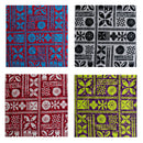 Swatches of Traditional Polynesian Tapa Design Fabric