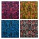 Swatches of Traditional Polynesian Tapa design Polyester Fabric