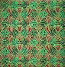 Green/Red/Black Traditional Polynesian Tattoo All Over design Polyester Fabric