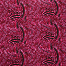 Fuchsia colored Traditional Polynesian Tattoo Design Rayon Poplin Fabric