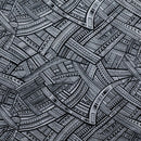 Black/White colored Traditional Polynesian Tattoo Polyester Fabric