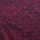 Fuchsia colored Traditional Polynesian Tattoo Polyester Fabric