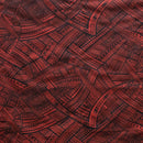 Red colored Traditional Polynesian Tattoo Polyester Fabric