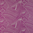 Lavender & White Traditional Polynesian Tattoo w/ Flower Flocking Fabric