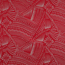 Fuchsia & White Traditional Polynesian Tattoo w/ Flower Flocking Fabric