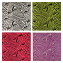 Swatches of Traditional Polynesian Tattoo w/ Flower Flocking Fabric