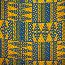 Yellow colored Traditional Tongan Geometric Design Fabric