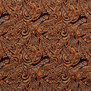Traditional Polynesian Tattoo Swirl design Cotton Light Barkcloth Fabric | Islands Fabric