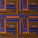 Polynesian Geometric Symmetrical design Peachskin Fabric | Islands Fabric